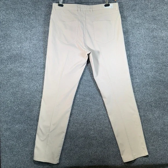 Peter Millar EB66 Performance Pants Mens 36x32 Tan 5-Pocket Golf Chinos Outdoor - Picture 2 of 16